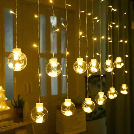 ریسه تزیینی پرده ای(LED) توپی آفتابی