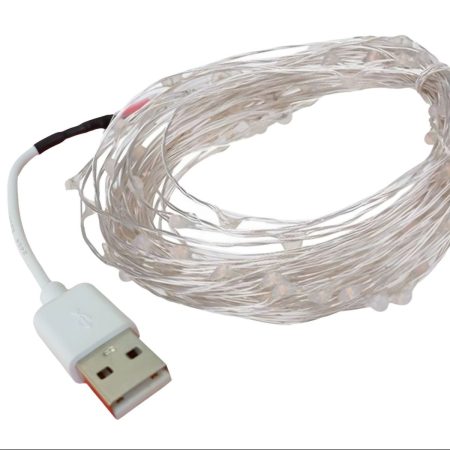 ریسه تزیینی (LED) مفتولی USB آفتابی 5 متری